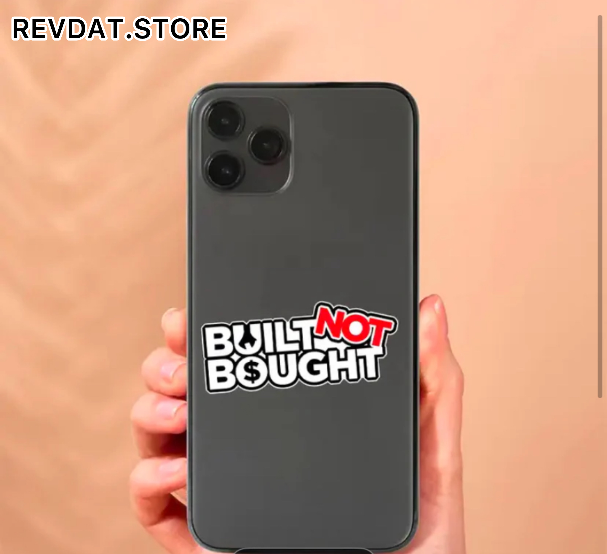 BUILT NOT BROUGHT STICKERS (WHITE)